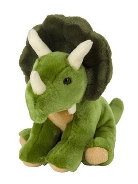 Nature Planet Dinosaur Plush Green Triceratops 9”